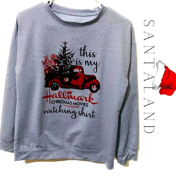 SANTALAND Hallmark Christmas Movies Watching Shirt Sz M - Picture 1 of 6
